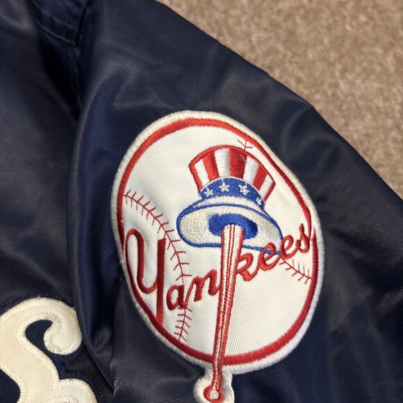 Vintage Majestic - Made in Korea - NY Yankees Nylon Bomber Jacket Large - Picture 3 of 12